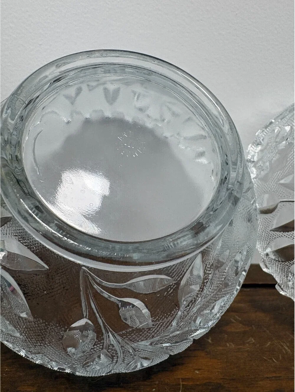 Vintage Westmoreland Clear Fireball Fairy Lamp Wildflower GLOWS UV Reactive